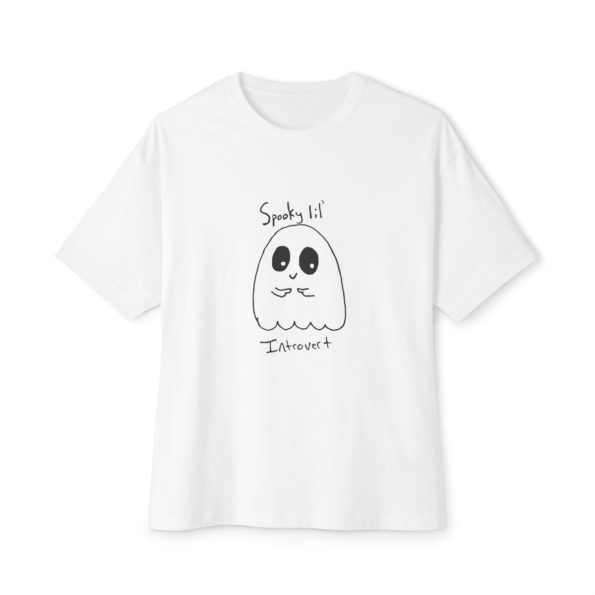 Spooky lil' Introvert - Oversized T-Shirt, Funny Halloween Design