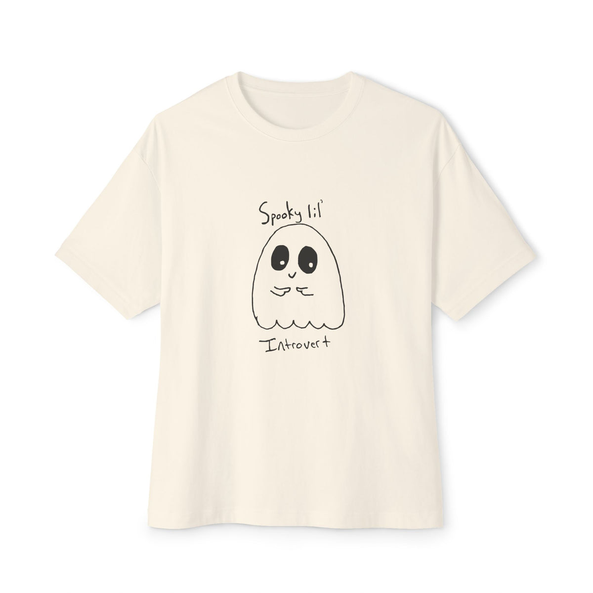 Spooky lil' Introvert - Oversized T-Shirt, Funny Halloween Design